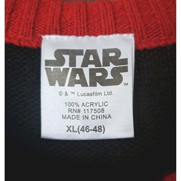 Star Wars Darth Vader Novelty Ugly Christmas Sweater Men's Size XL Party Holiday - Picture 5 of 10